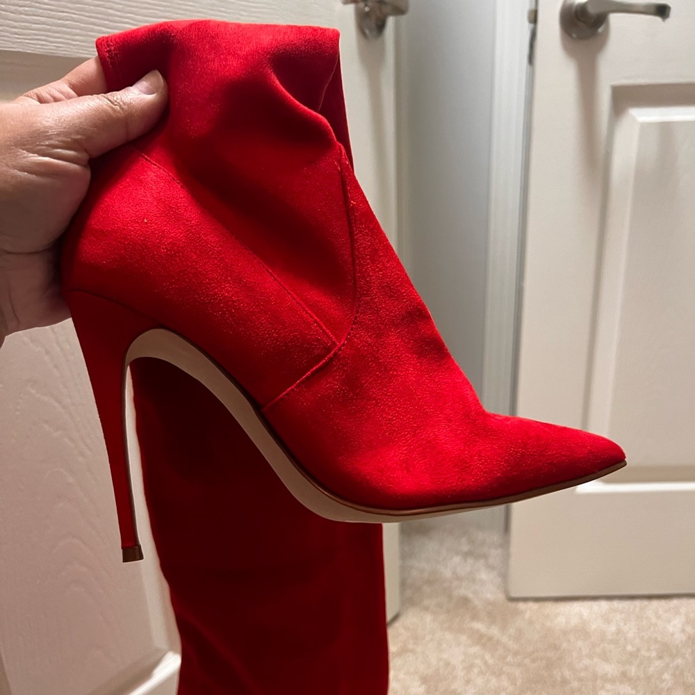 Red Thighhigh heels